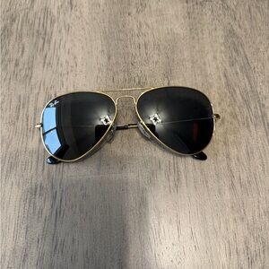 Ray-Ban Gold Frame Black Lens Sunglasses